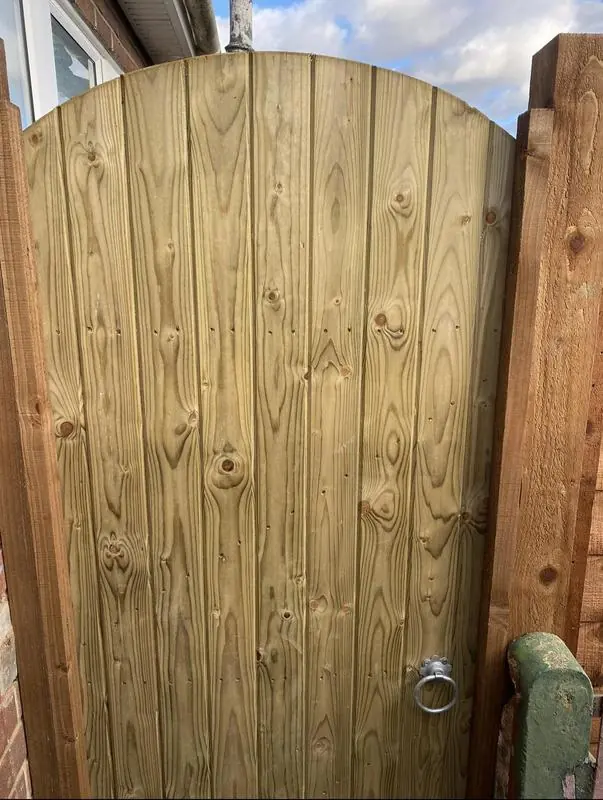 Arched timber side gate