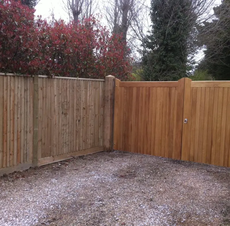 Iroko gates and close board fencing